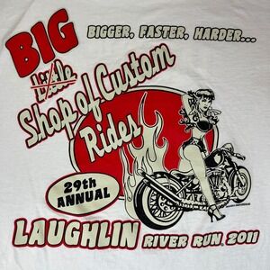 Harley Davidson Custom Rides Laughlin River Run 2011 XXL shirt Biker Long Sleeve